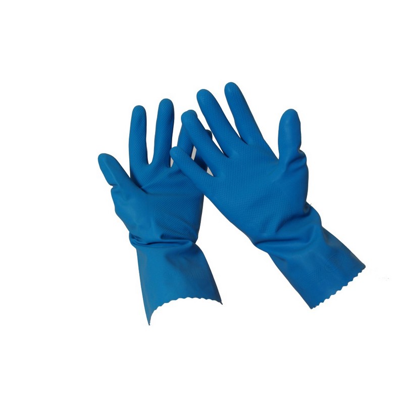Skin Shield Silverlined Rubber Gloves | Blue | #8 | Pair