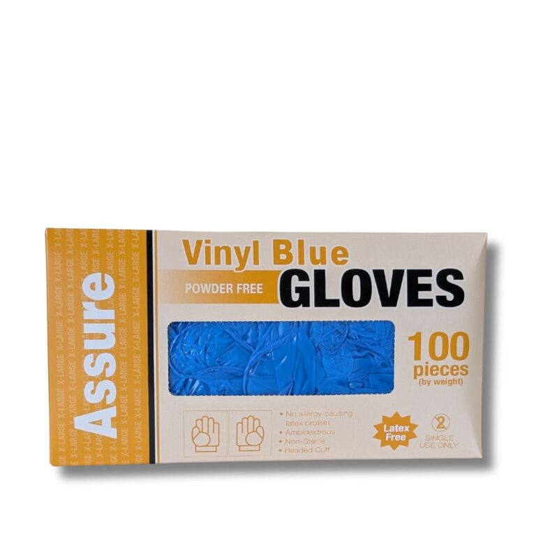 Vinyl Gloves | TGA listed Powder Free | Blue | XL | 100pcs