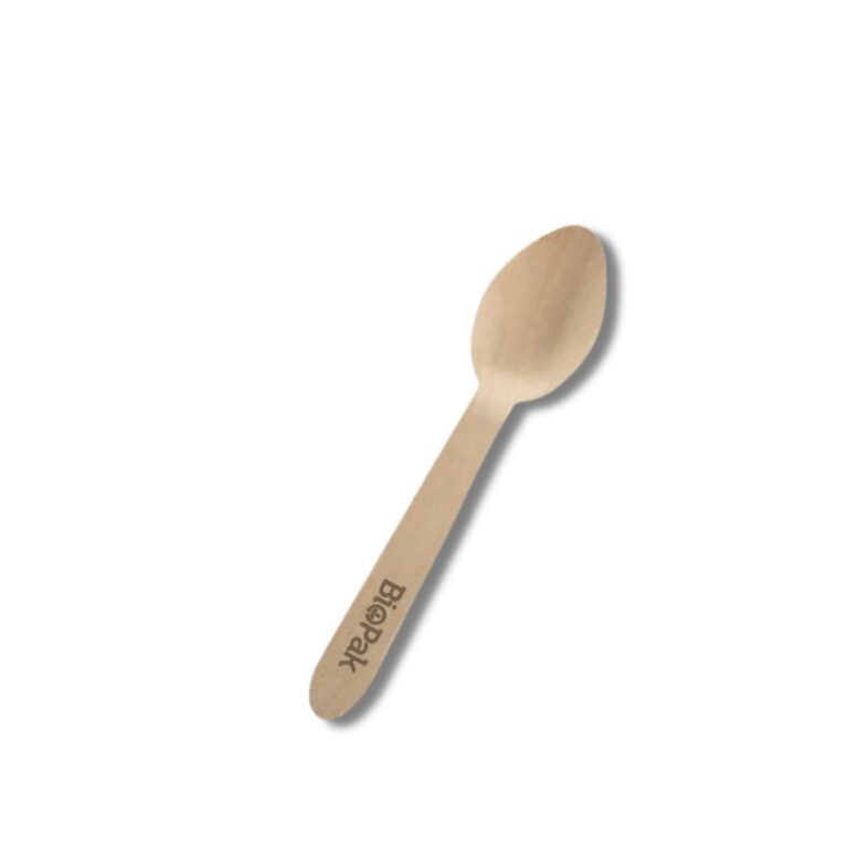 Wooden Teaspoon | 10cm | 2000pcs/ctn Made from FSC™ 100% certified birchwood, these 10cm wooden teaspoons are a sustainable, plastic-free alternative for serving hot or cold foods. Smooth, sturdy, and home-compostable — ideal for cafes, catering, or events. Product Features: Made from FSC™ 100% certified birchwood — renewable and responsibly sourced Durable and splinter-free for comfortable use Suitable for hot, cold, wet, and dry foods Home and industrially compostable Carton quantity: 2000 pieces Certifications: ISO 14001 | ISO 9001 | BRC | SMETA
