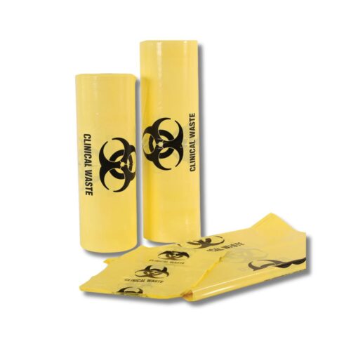 Clinical Waste Bags | 55µm | Yellow | 80L | 100pcs