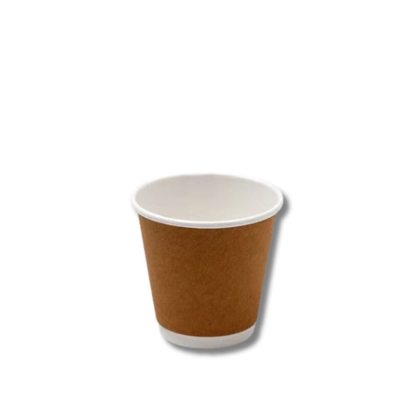 Coffee Cups | Double Wall Fits 90mm Lid | Kraft | 8oz | 500pcs