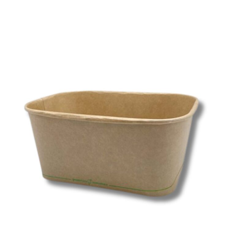 Containers | Rectangle | PLA Coated Kraft | 1000mL | 300pcs