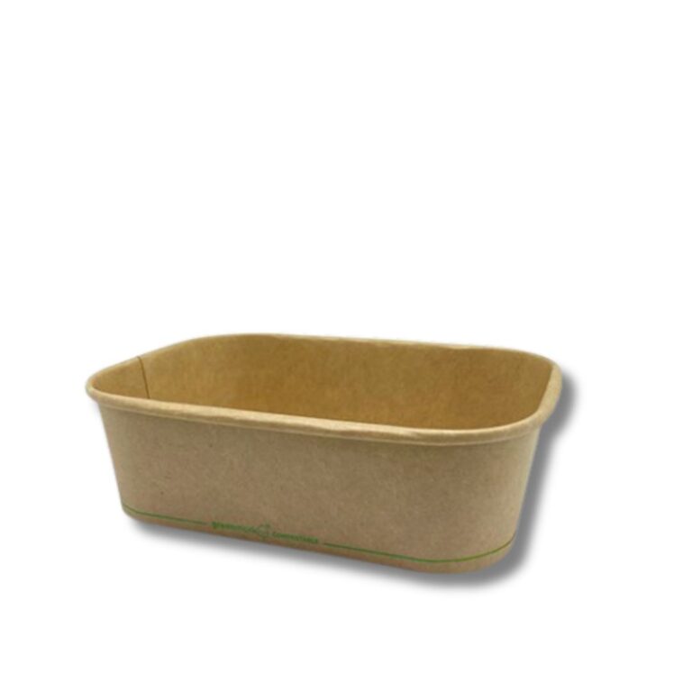 Containers | Rectangle | PLA Coated Kraft | 650mL | 300pcs
