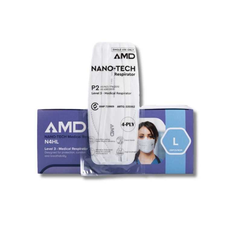 AMD NANO-TECH P2 respirators are designed for long hours of reliable use, keeping airborne particles and aerosols safely out.