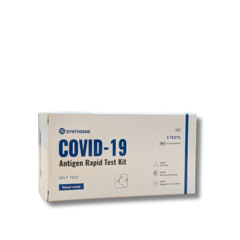 COVID-19 Antigen Self-Test Kit – Pack of 5 Stay safe and confident with our easy-to-use COVID-19 Antigen Self-Test Kit. Designed for quick and reliable results, this non-invasive test requires no blood and delivers answers in just 10–15 minutes. Perfect for home, workplace, or on-the-go peace of mind. Key Features & Benefits: Fast results in 10–15 minutes. Simple self-testing – no medical training required. Safe and non-invasive – nasal swab only, no blood required. Convenient pack of 5 – ideal for families or workplaces. TGA-approved for self-use in Australia.