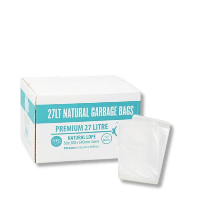 Garbage Bags | Premium LDPE Star Seal | Clear | 27L | 500pcs