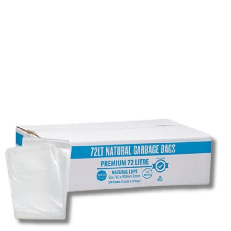 72L Premium Clear Bin Liners. Made from high-quality virgin LDPE