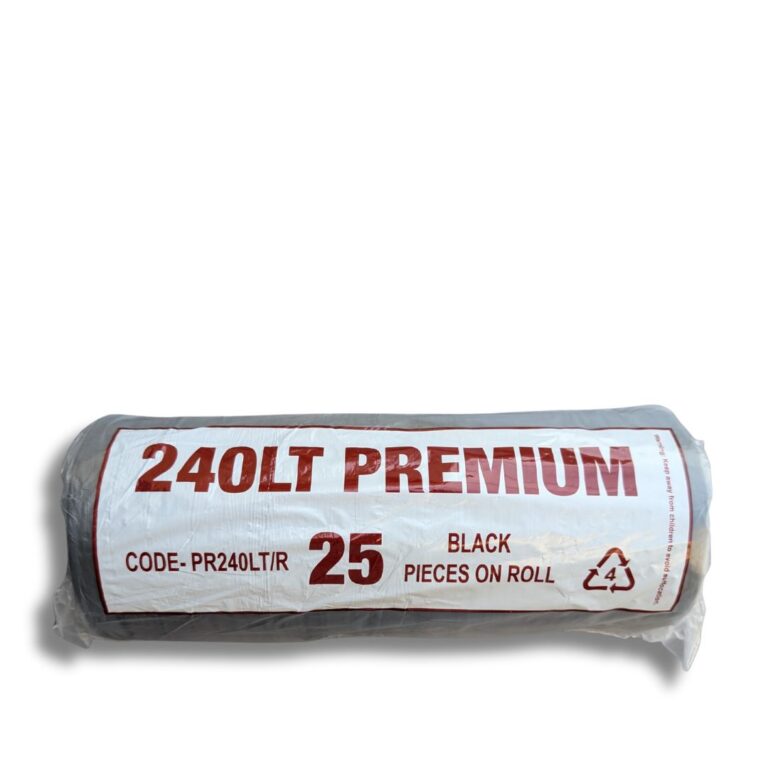 Perfect for handling bulk or heavy waste with confidence. No leaks, no surprises. Built for demanding environments, these 240L Premium Garbage Bags offer the strength and reliability needed for efficient, mess-free waste management. Made from a premium LDPE blend, these bags combine strength, stretch, and durability, making them perfect for heavy loads in commercial, hospitality, and industrial settings. Supplied on a roll without a core, they can be easily mounted on a janitorial trolley. This makes them ideal for fast, efficient servicing of multiple bins.