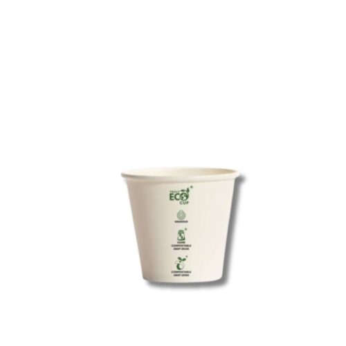Coffee Cups | Eco | Single Wall 90mm | White | 8oz | 1000pcs