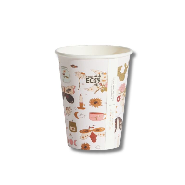 12oz Creative Collection Single Wall Coffee Cup | 1000pcs Elevate your takeaway coffee experience with our Creative Cafe Collection — a bespoke range of single-wall 12oz cups, each featuring unique artistic prints that make every cup one-of-a-kind. Perfect for cafés, coffee shops, and boutique hospitality venues looking to add style and personality to their takeaway service. Features & Benefits: Artistic & unique: Every cup features a different design, creating a memorable experience for your customers Premium single-wall construction: Ideal for hot drinks, offering convenience without compromising presentation Brand-friendly: Plain areas available for stickers or custom stamps if desired Carton quantity: 1,000 cups Specifications: Cup size: 12oz (approx. 355ml) Top diameter: 90mm Use: Hot beverages