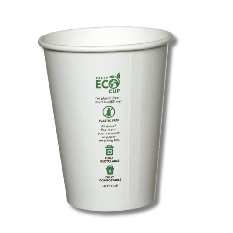 Coffee Cups | Eco | Single Wall | White | 12oz | 1000pcs