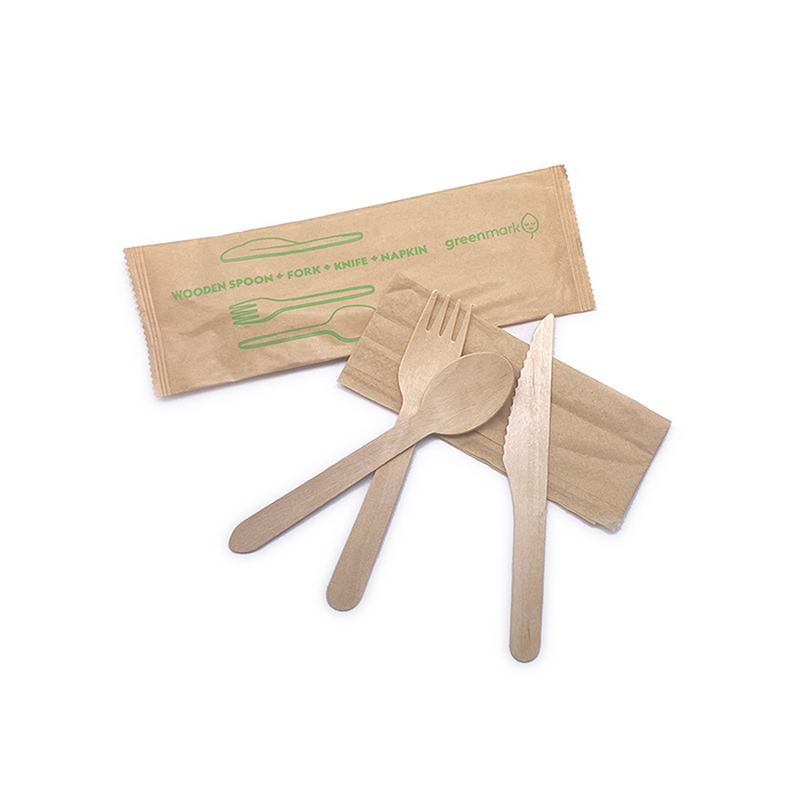 Cutlery Sets | Fork, Knife, Spoon, Napkin | Wooden | 400pcs