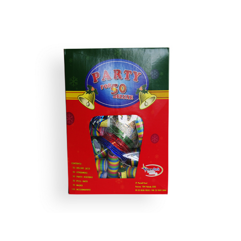 Celebration Party Pack – Hats, Feathers & Streamers | 50pcs