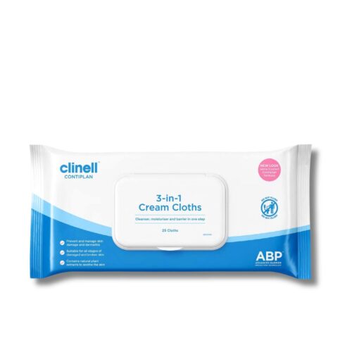 Clinell Wipes | Contiplan 3 in 1 Cream Cloths | 25x24pcs