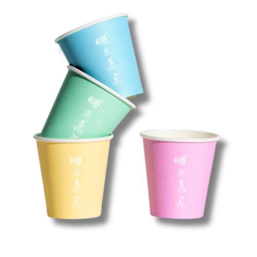 Coffee Cups | Eco | Single Wall Uni 90mm | Pastel | 8oz | 1000pcs