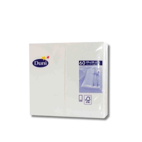 Dinner Napkin | Dunisoft | 1/8 Fold | White | 48x48cm | 360pcs