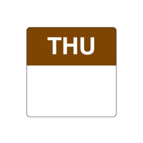 Dissolvable Labels | Thursday | 40mm Square | 500roll