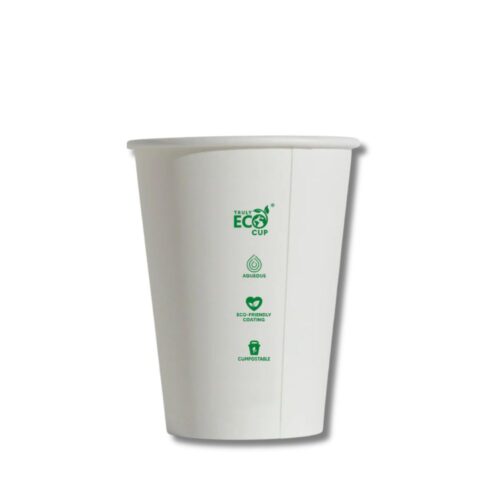 Coffee Cups | Single Wall | Truly Eco Aqueous | White | 12oZ