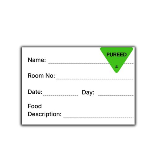 Removable Labels | Room Service | Pureed | 41x60mm | 500pcs