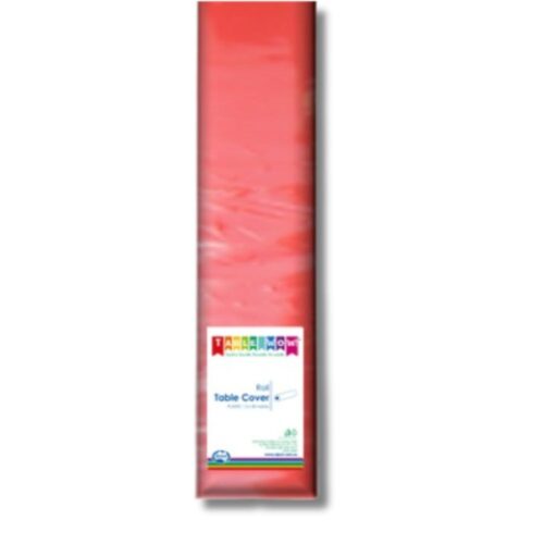 Table Covers | Plastic | Red | 1.2x30m Roll