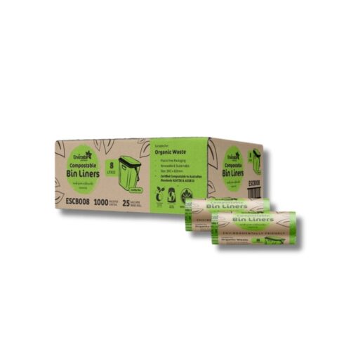 Garbage Bags | Compostable Bin Liner | Green Roll | 8L | 1000pcs
