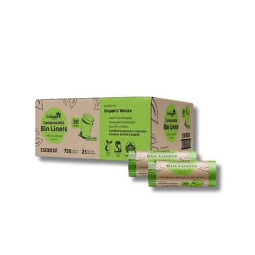 Garbage Bags | Compostable Bin Liner | Green Roll | 30L | 750pcs
