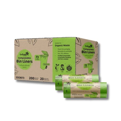 Garbage Bags | Compostable Bin Liner | Green Roll | 73L | 200pcs