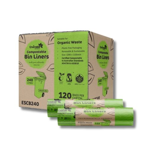 Garbage Bags | Compostable Bin Liner | Green Roll | 240L | 120pcs