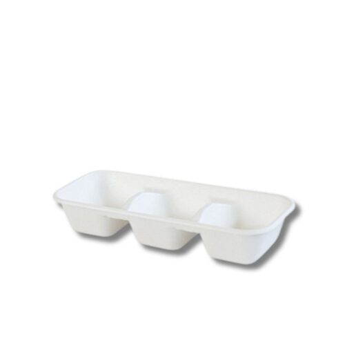 Trays | 3 Compartments Sugarcane 261x111x46.8mm | 400pcs